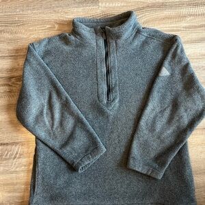 Eddie Bauer Men’s Grey Fleece Quarter Zip Pullover Small